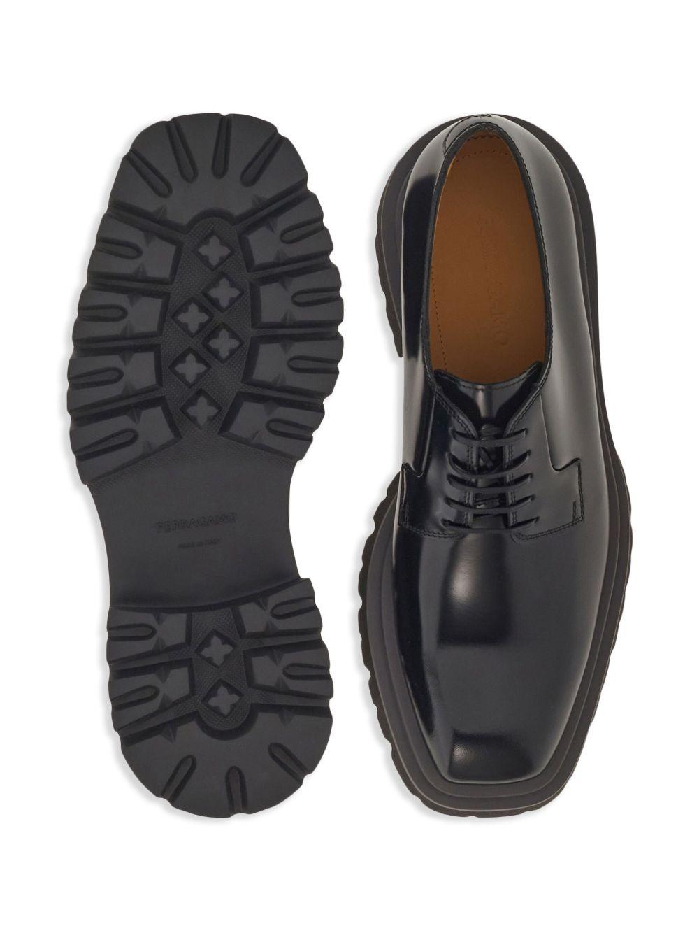 lace-up leather derby shoes Product Image