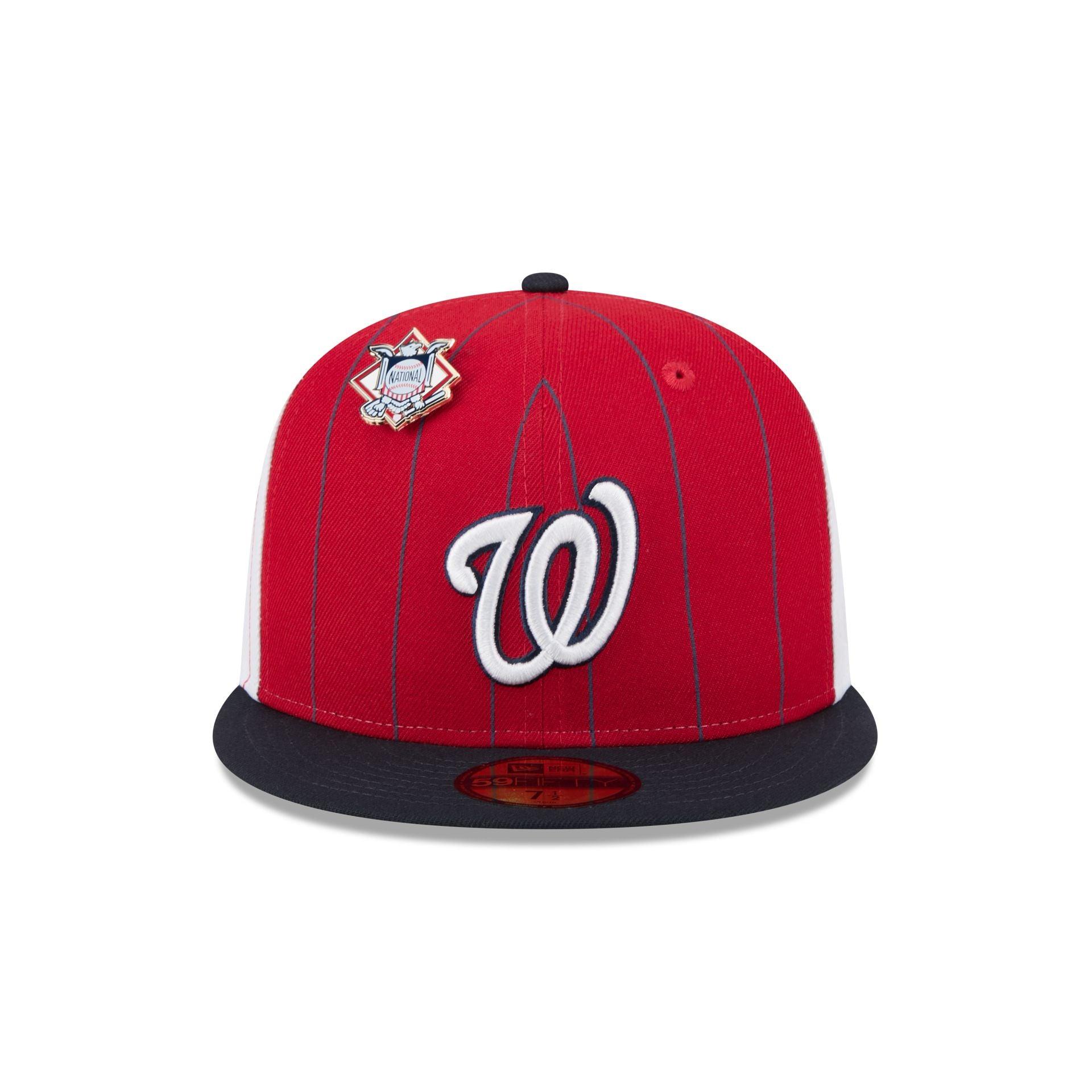 Washington Nationals Pinstripe League Pin 59FIFTY Fitted Hat Male Product Image