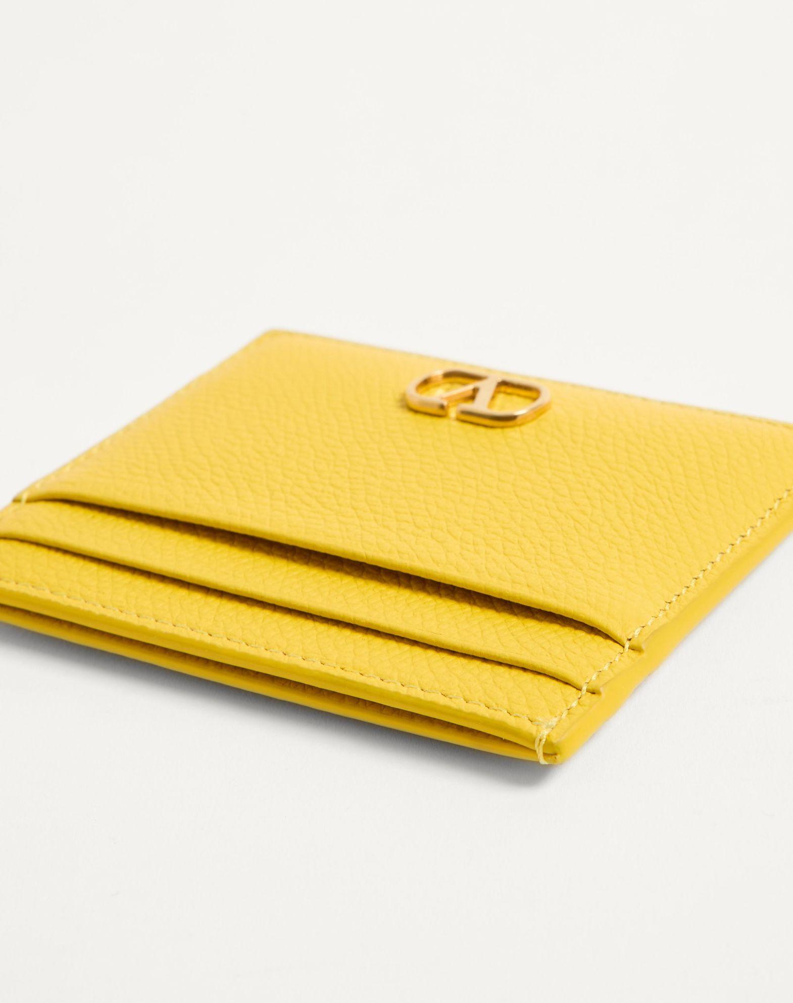 Vlogo Signature Grainy Calfskin Card Holder Product Image