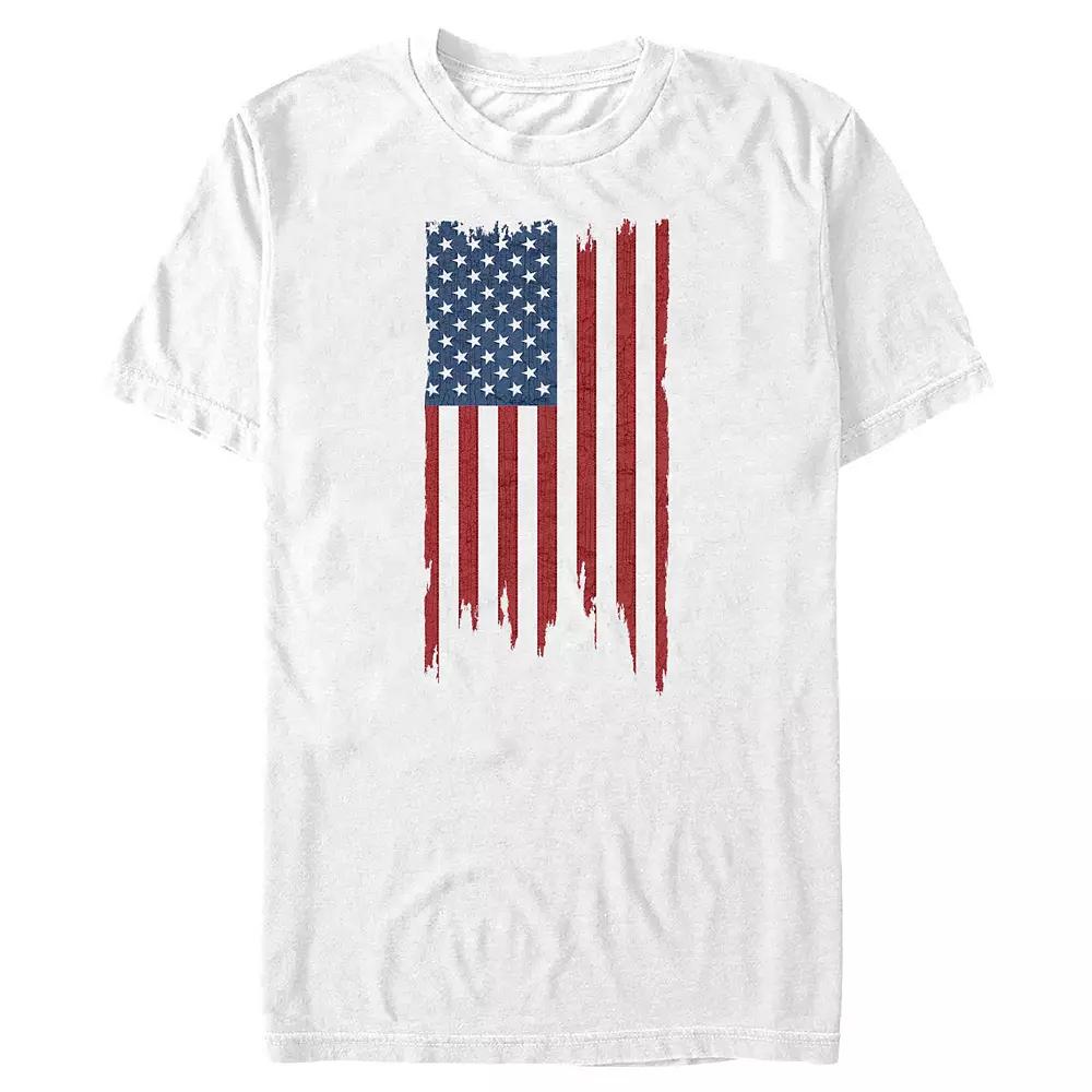 Big & Tall USA Flag Distressed Design Graphic Tee, Men's,  Product Image