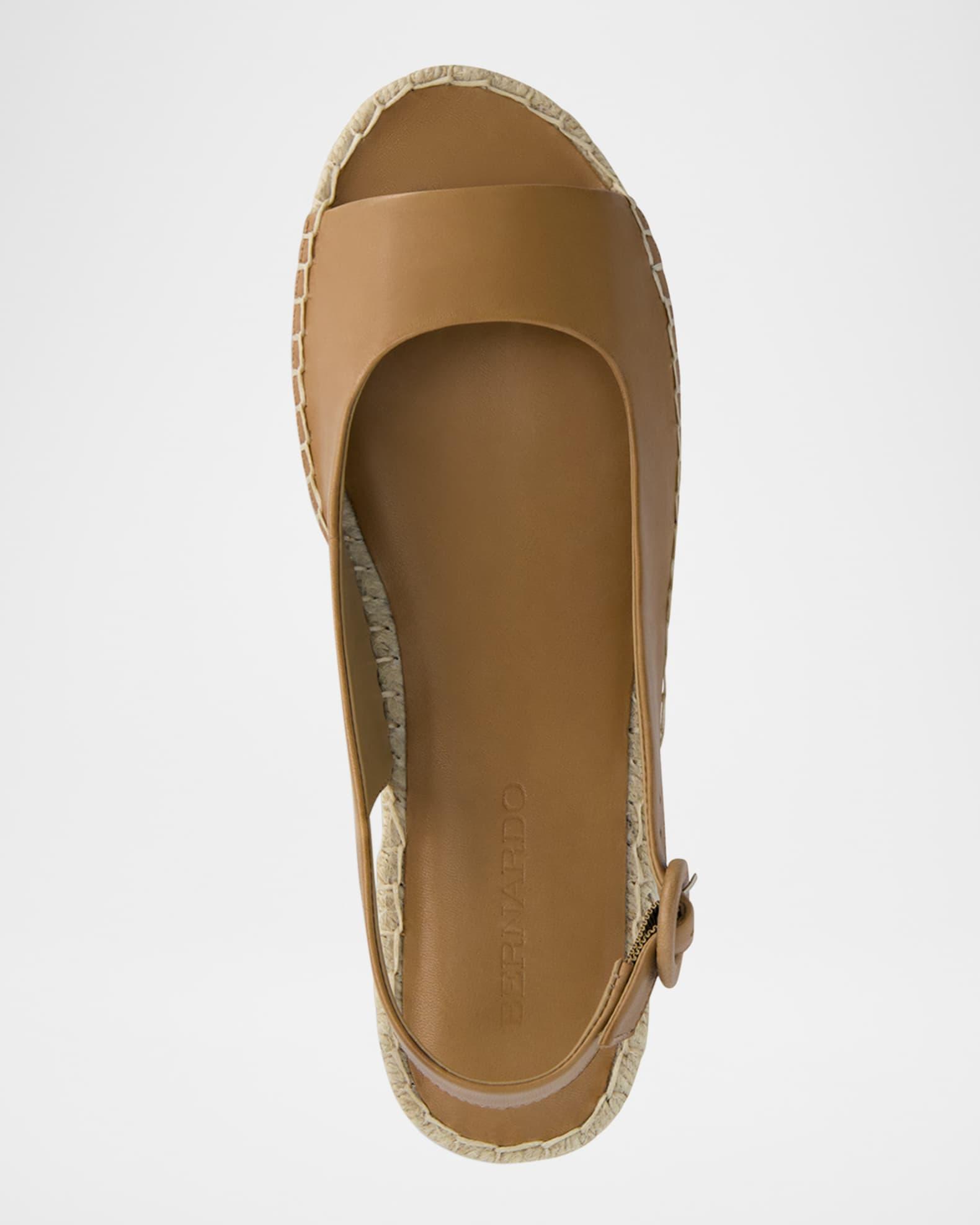 Melila Leather Slingback Wedge Espadrilles Product Image