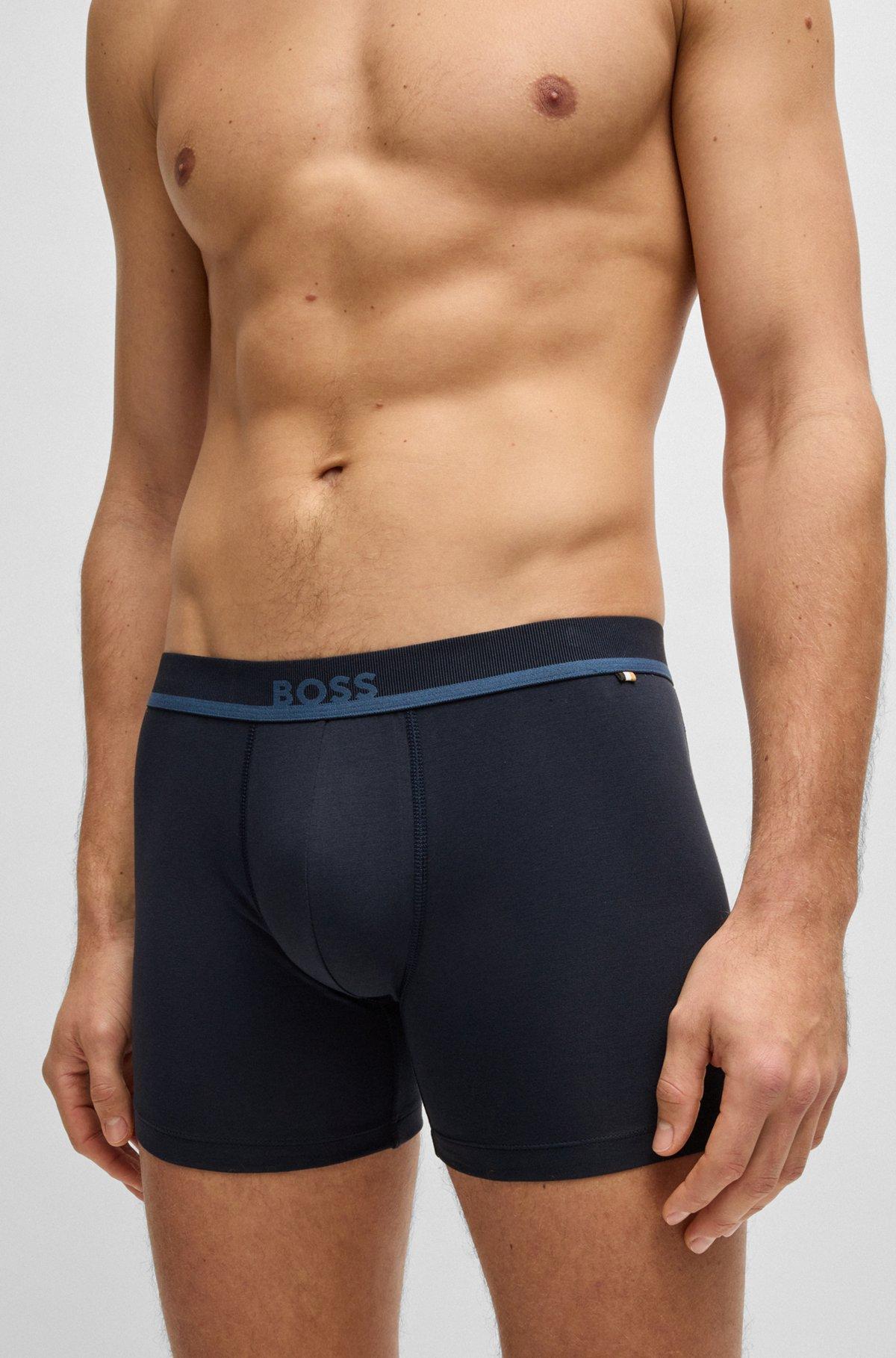 Stretch-cotton boxer briefs with logo waistband Product Image