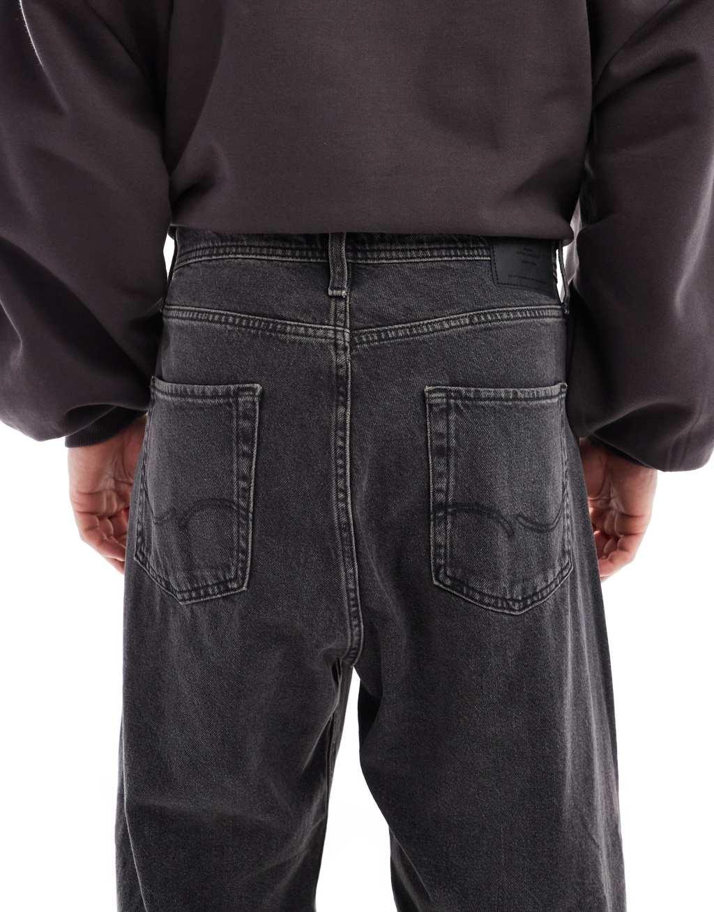 Jack & Jones Ron skater jeans in washed black  Product Image