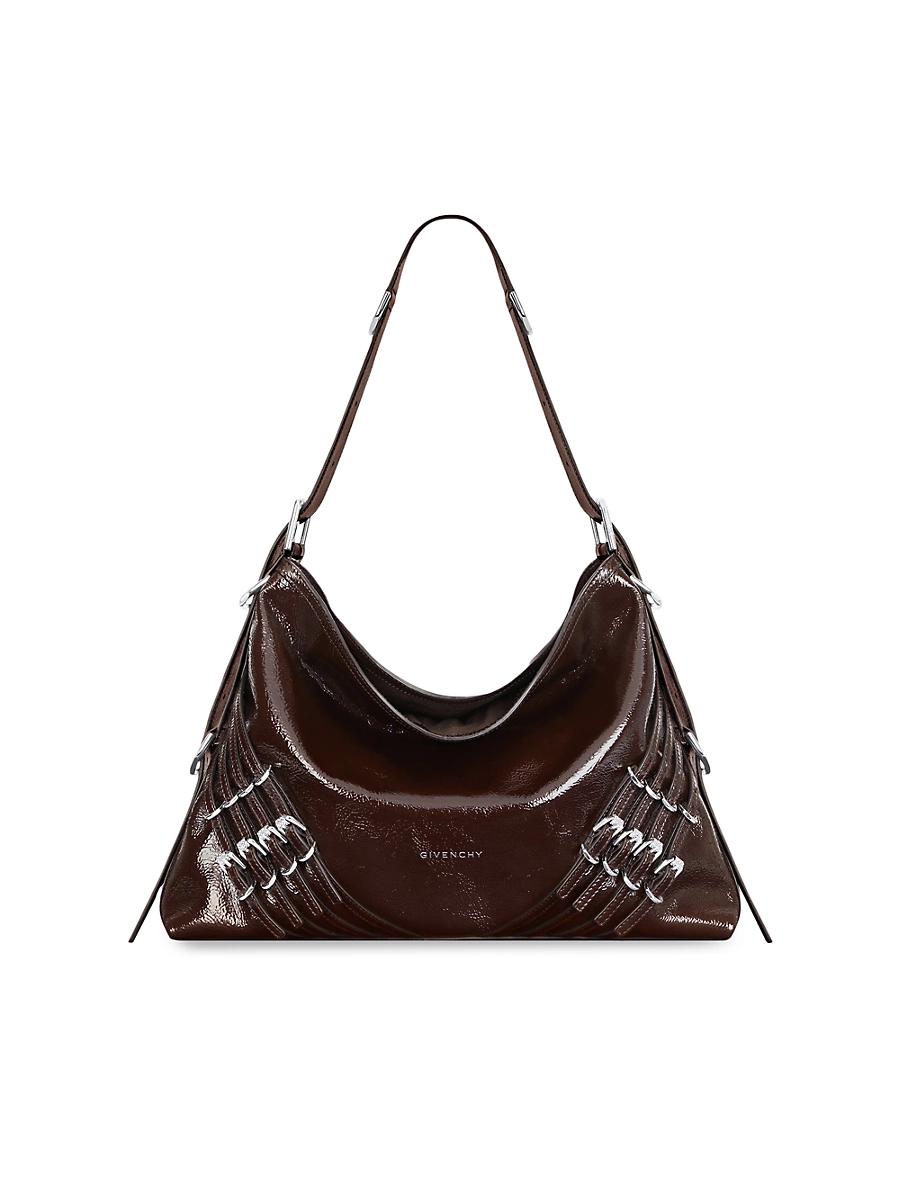 Womens Medium Voyou Bag in Patent Leather with Multi Buckles Product Image