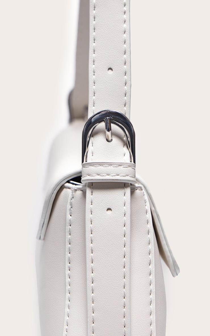 White Trapeze Simple Shoulder Bag Product Image