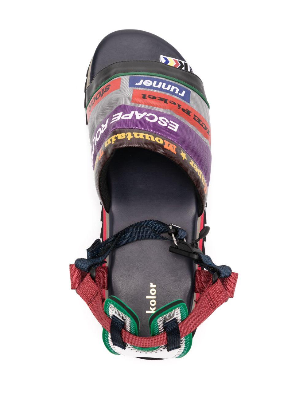 patchwork buckled sandals Product Image