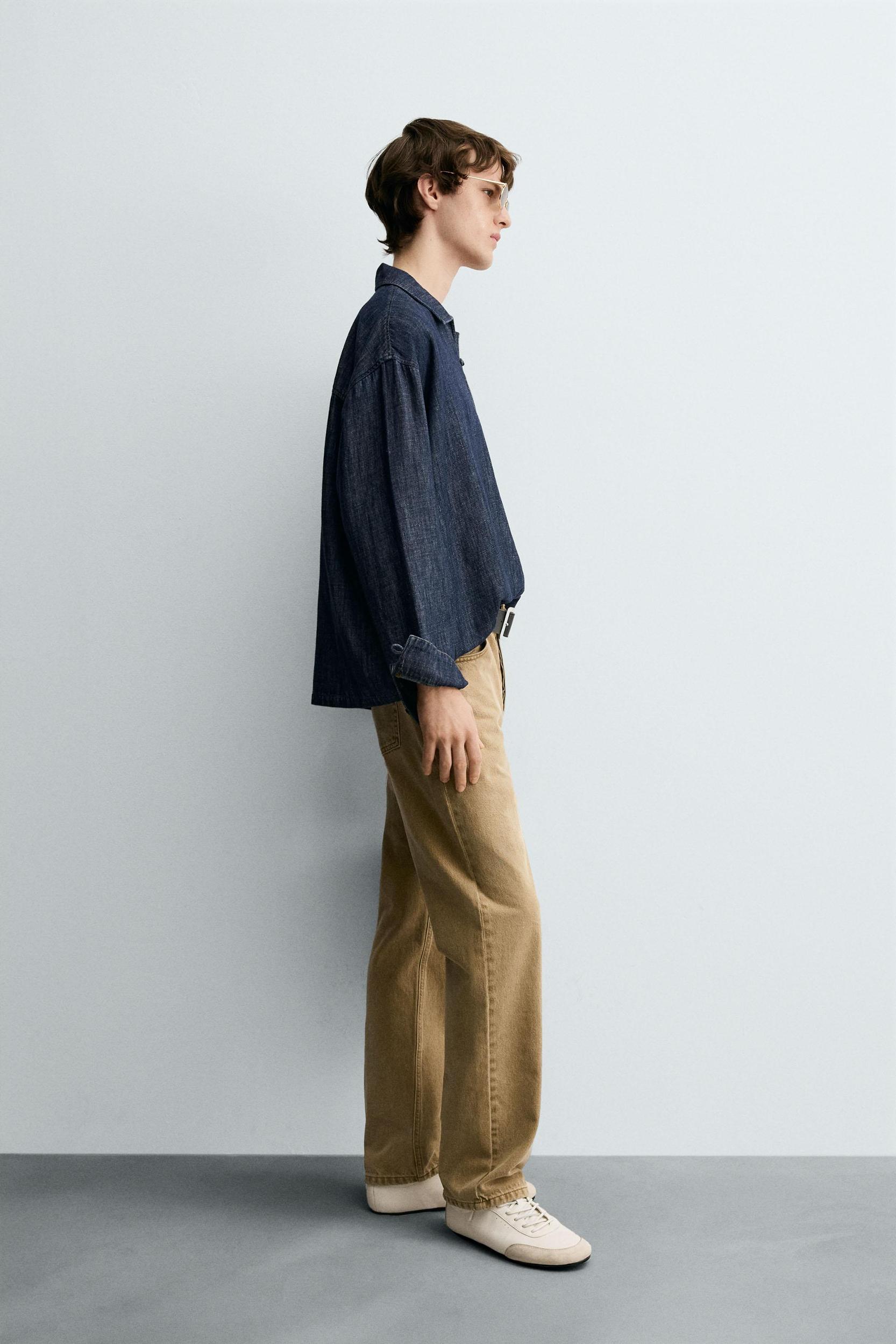 COTTON-LINEN DENIM SHIRT Product Image