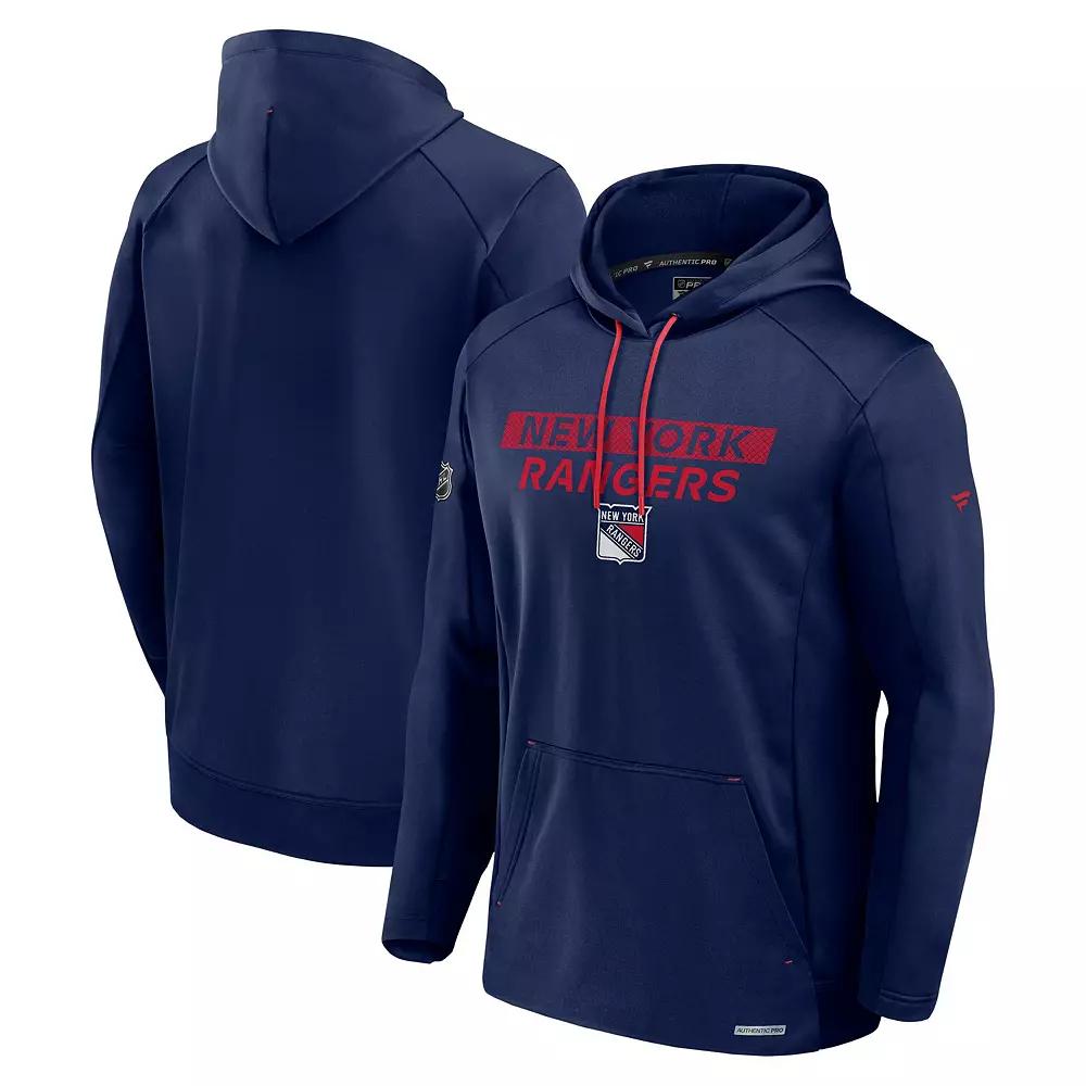 Men's Fanatics Blue New York Rangers Big & Tall Authentic Pro Pullover Hoodie,  Product Image