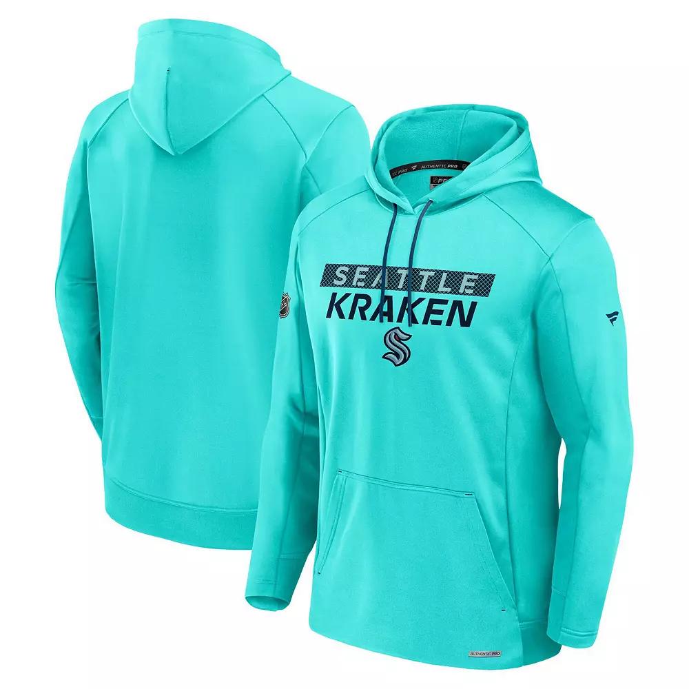 Men's Fanatics Blue Seattle Kraken Authentic Pro Rink Fleece Pullover Hoodie,  Product Image
