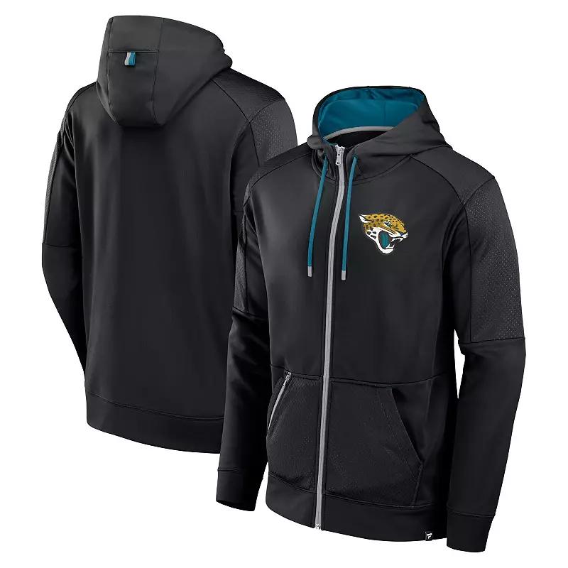 Men's Fanatics Black Jacksonville Jaguars Defender Full-Zip Hoodie, Size: Large Product Image
