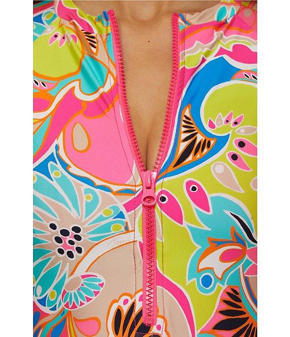 Trina Turk Venus Abstract High Neck Paddle One Piece Swimsuit Product Image