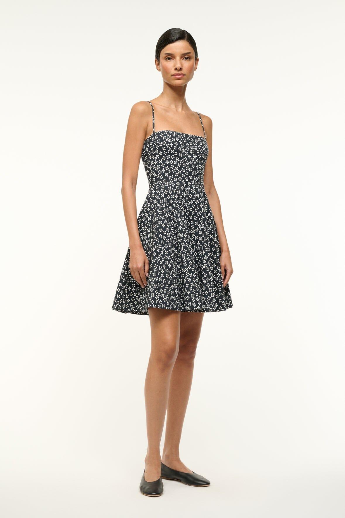 WYLIE MINI DRESS | BLACK WOODBLOCK FLORAL Product Image