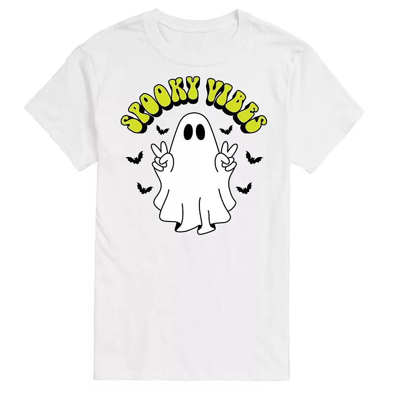 Big & Tall Spooky Vibes Ghost Graphic Tee, Men's,  Product Image