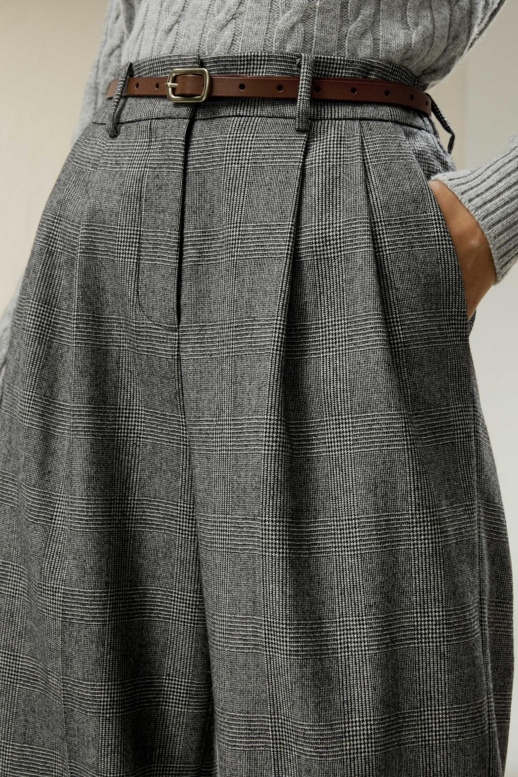 Wide leg wool-flannel suit trousers Product Image