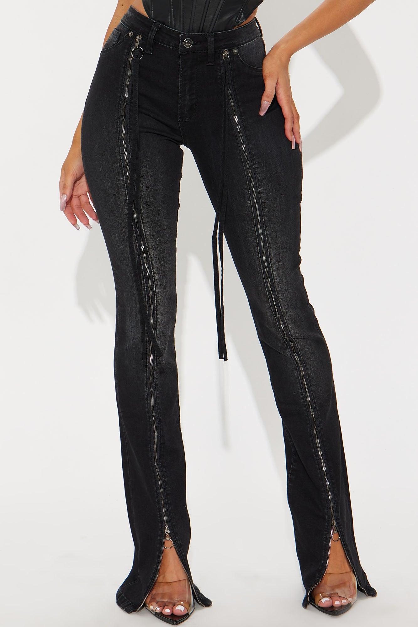 Tall Not So Basic Stretch Zipper  Bootcut Jeans - Black Product Image