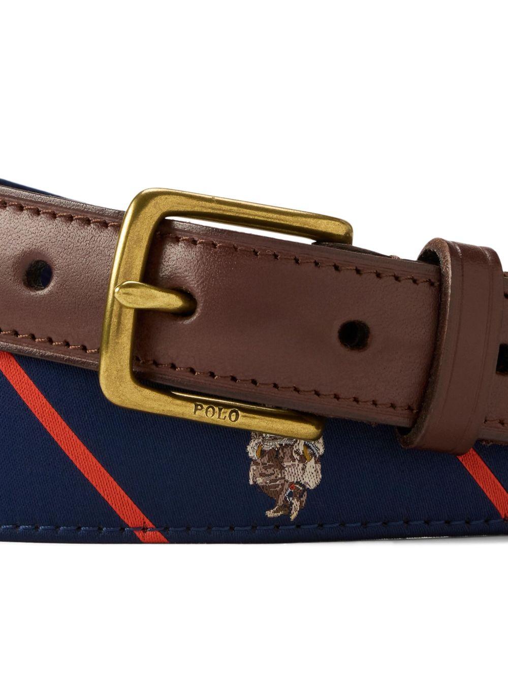 Polo Bear ribbon-striped belt Product Image