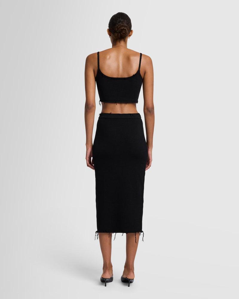 Distressed Knit Cropped Tank Product Image