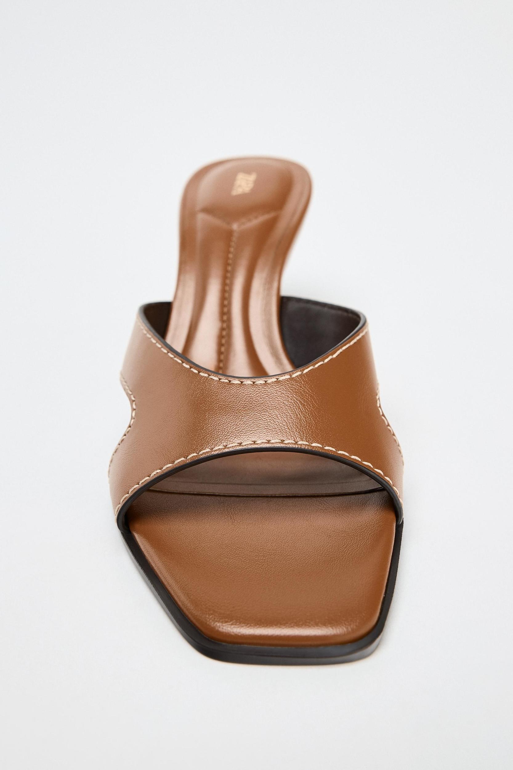 STITCHED HEEL SANDALS Product Image