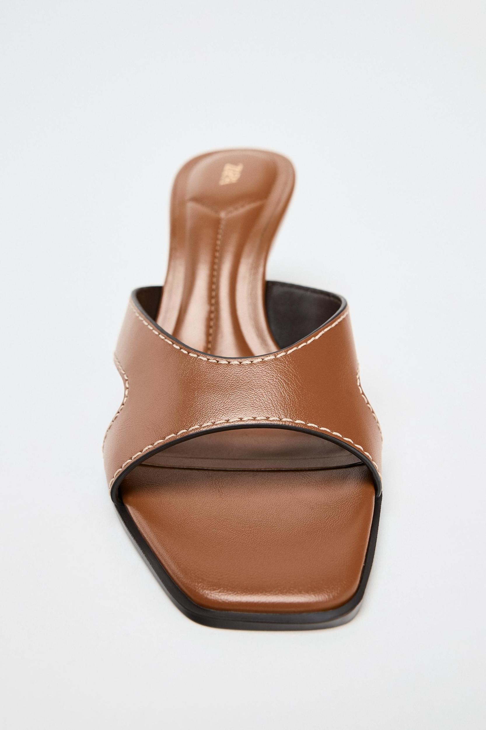 STITCHED HEEL SANDALS Product Image