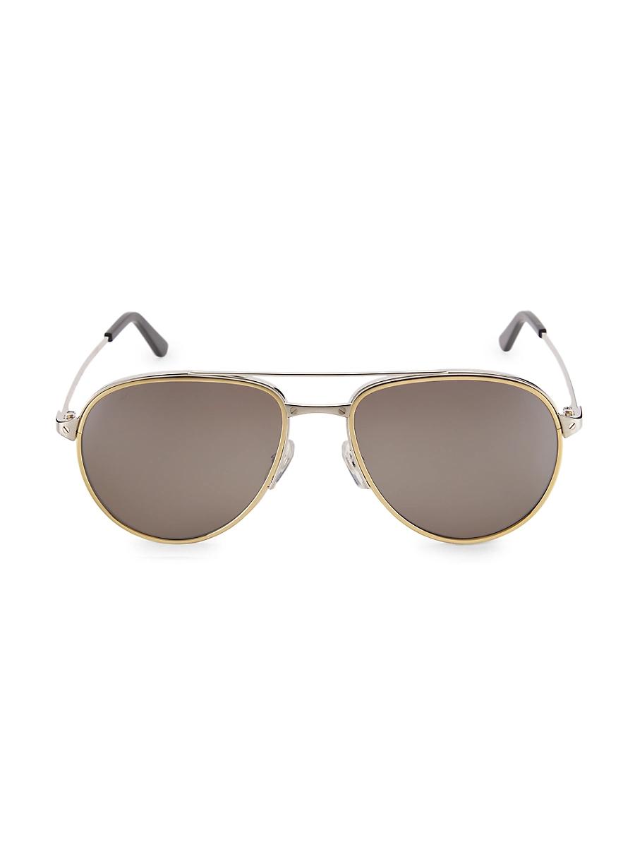 Mens Santos De Cartier 59MM Aviator Sunglasses Product Image