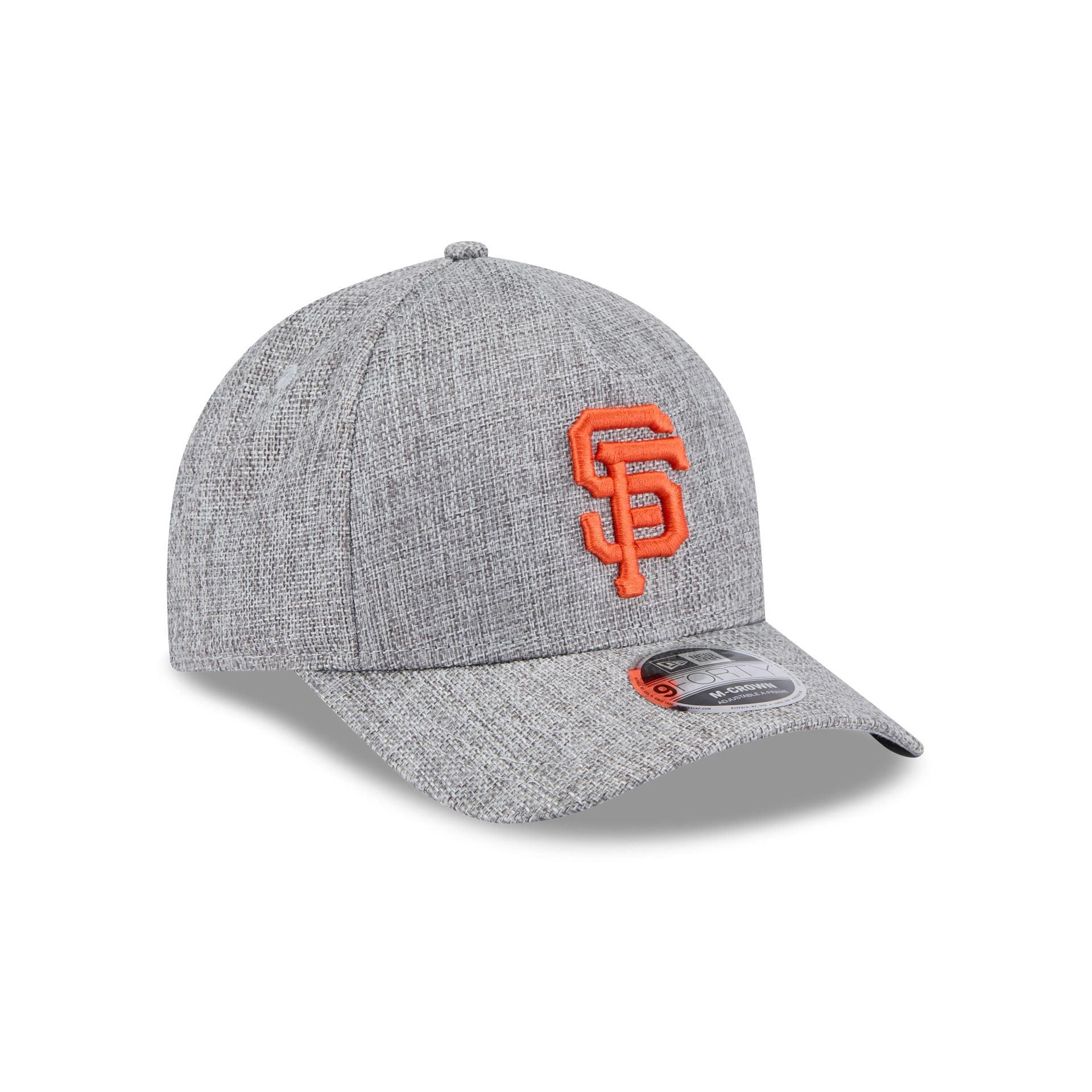 San Francisco Giants Cotton Weave Gray 9FORTY M-Crown A-Frame Snapback Hat Male Product Image