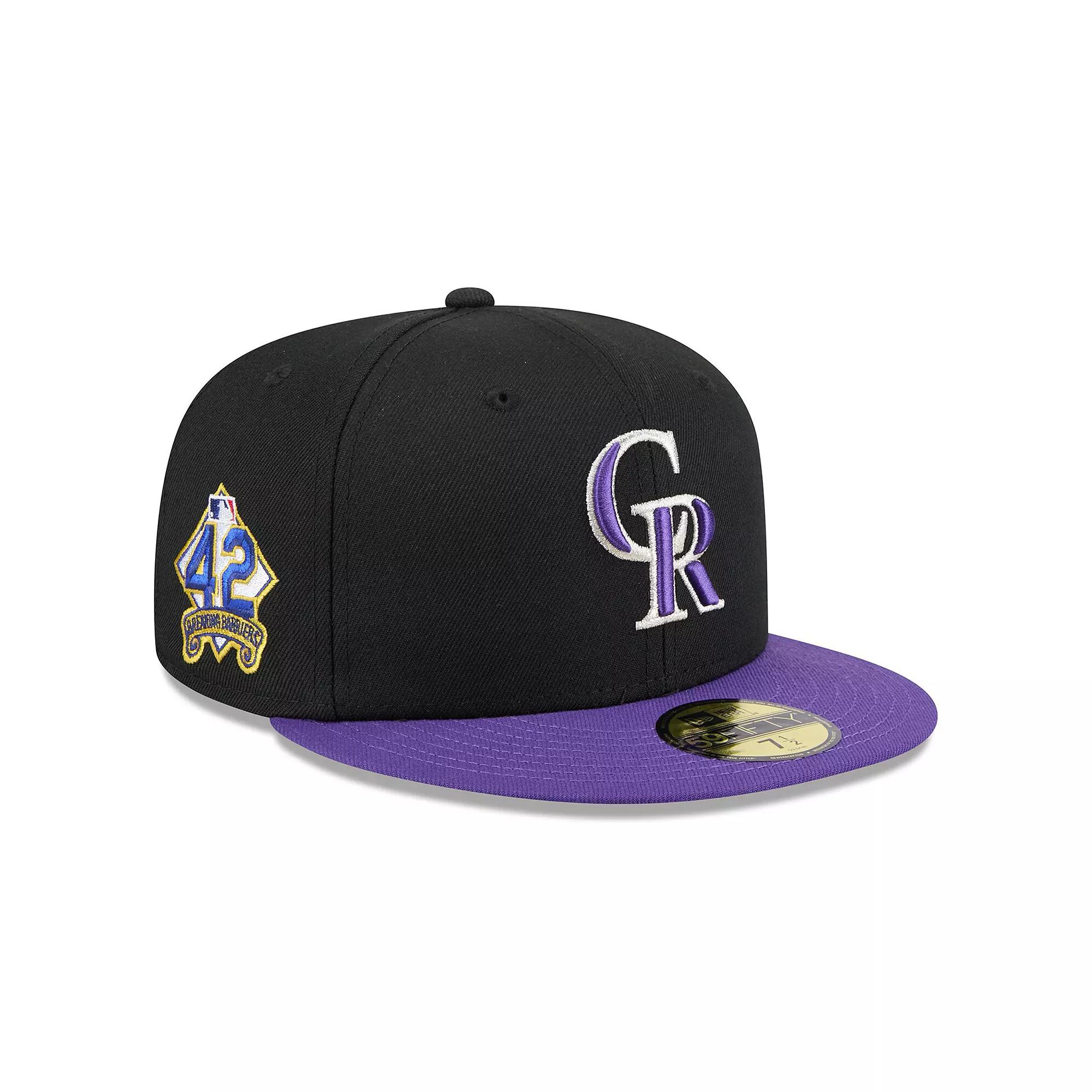 Men's New Era  Black Colorado Rockies 2025 Jackie Robinson Day 59FIFTY Fitted Hat, Size: 7 1/8 Product Image