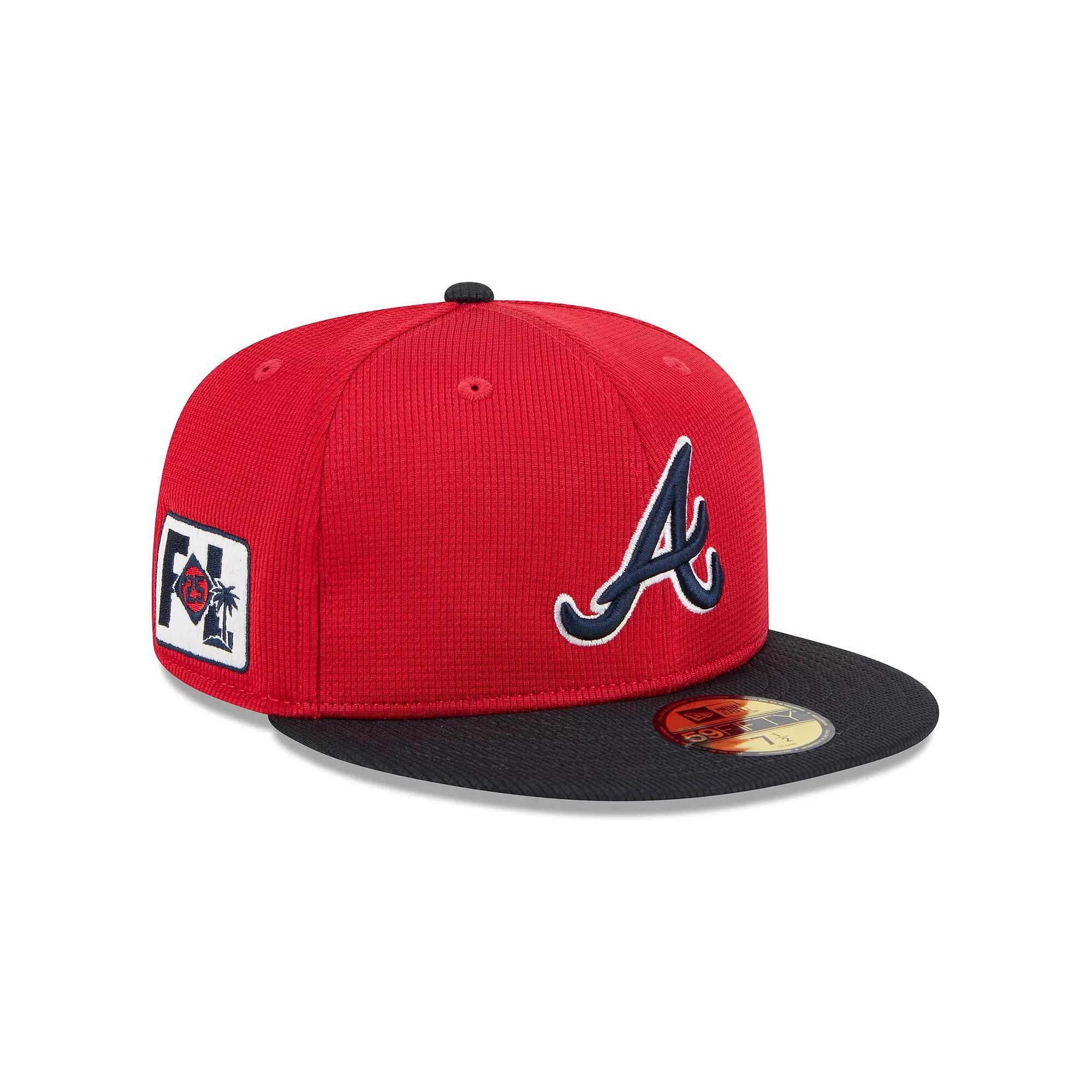 Men's New Era Red/Navy Atlanta Braves 2025 Spring Training 59FIFTY Fitted Hat,  Product Image