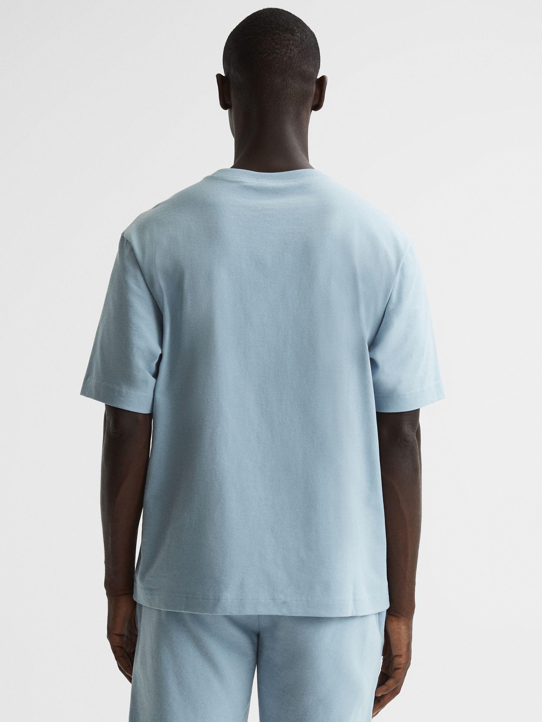 Oversized Garment Dye T-Shirt in Ice Blue Product Image