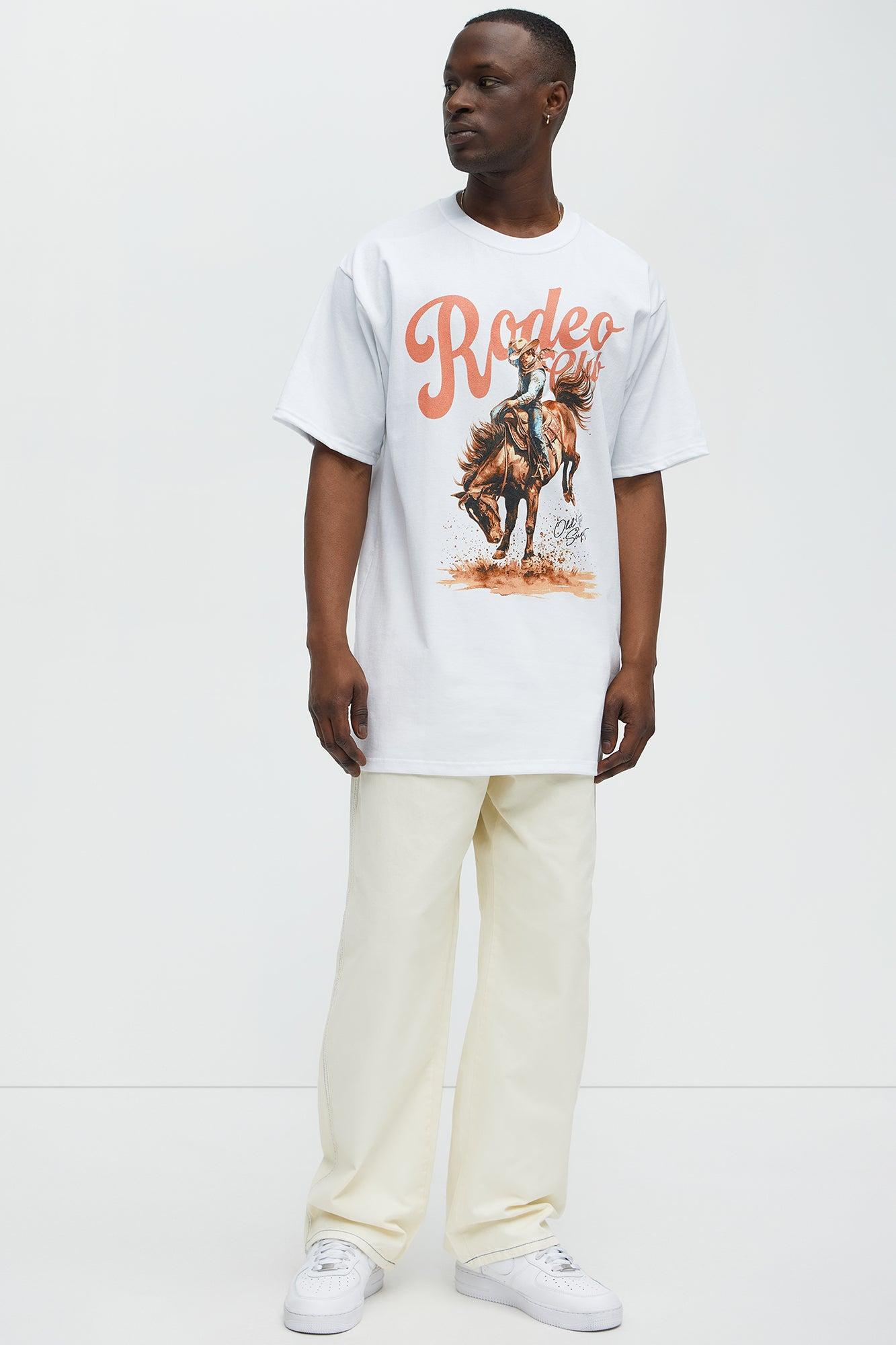Rodeo Club Oversized Short Sleeve Tee - White Male Product Image