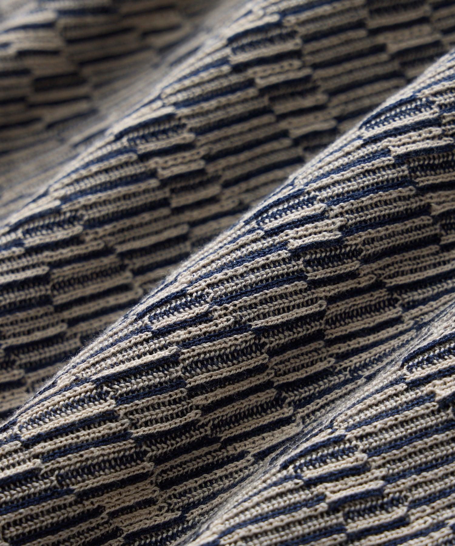 Silk-Cotton Skip-Stitch Montauk Sweater Polo Product Image