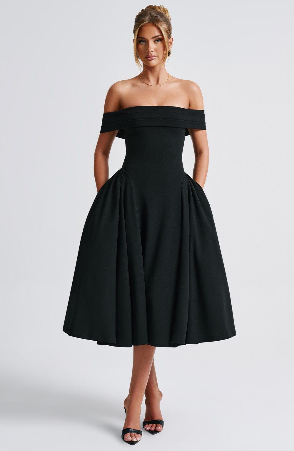 Miranda Midi Dress - Black Product Image