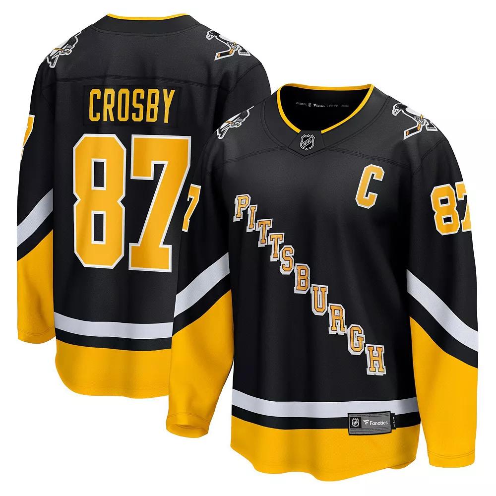 Mens Fanatics Branded Sidney Crosby Pittsburgh Penguins 2021/22 Alternate Premier Breakaway Player Jersey Product Image