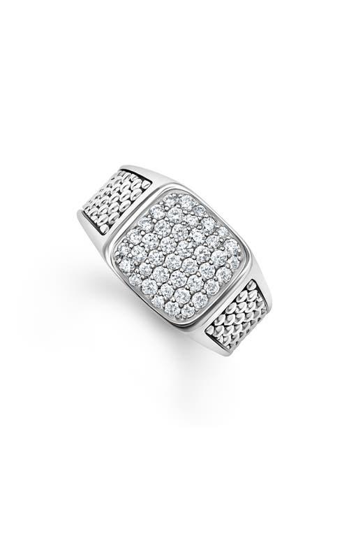 LAGOS Men's Anthem Diamond Ring in Silver at Nordstrom, Size 10 Product Image