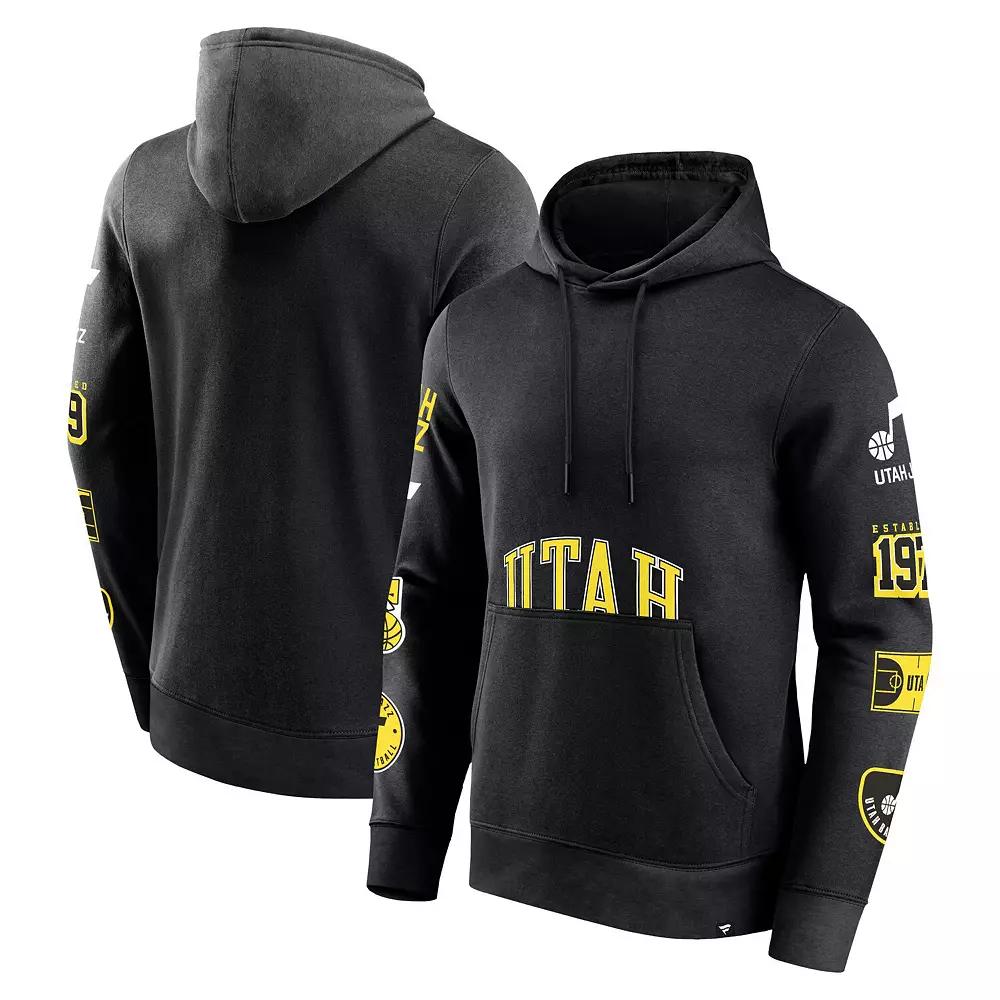 Men's Fanatics Black Utah Jazz Home Court Pullover Hoodie, Size: 5XL, Jaz Black Product Image