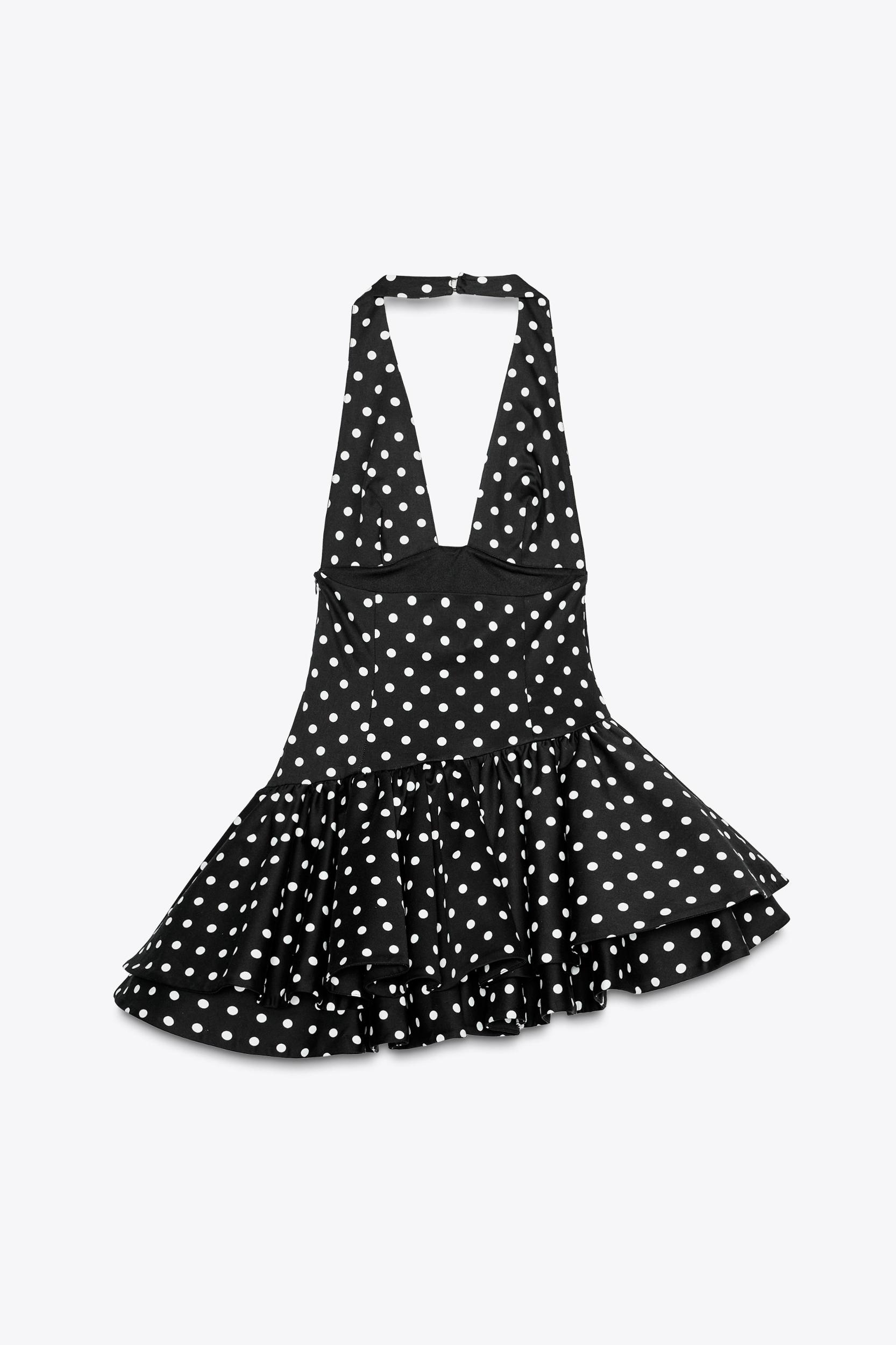 POLKA DOT RUFFLED JUMPSUIT DRESS Product Image