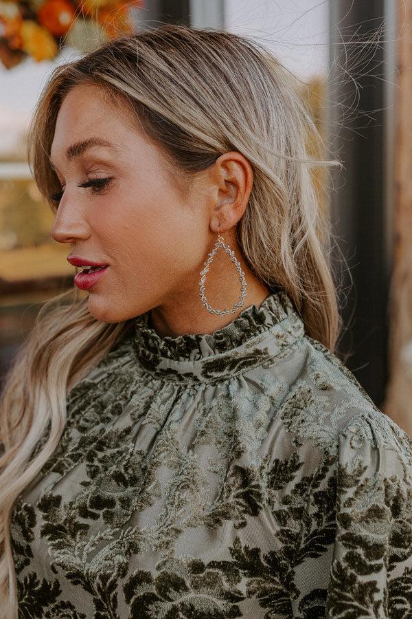 Elite Elegance Earrings In Grey Product Image