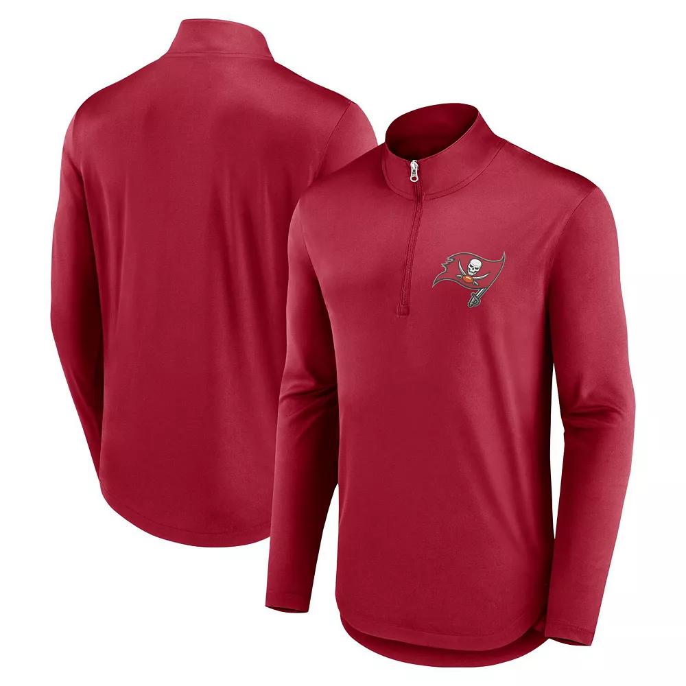 Men's Fanatics Branded Red Washington Capitals Mock Neck Quarter-Zip Top,  Product Image