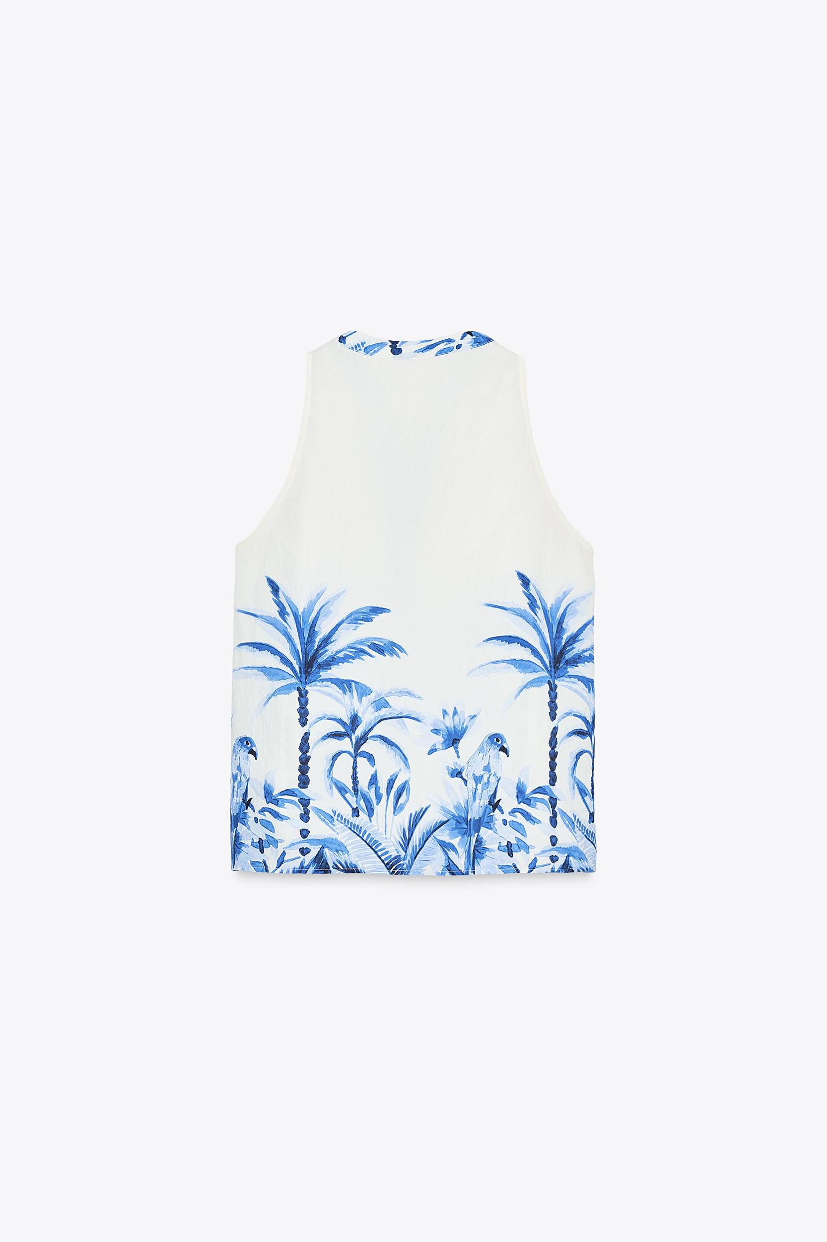 TROPICAL PRINT BLOUSE Product Image