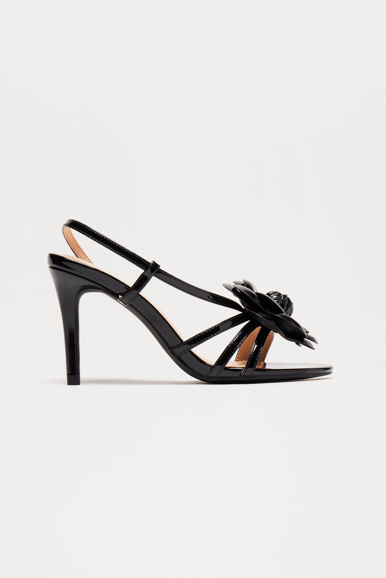 Rosalia Slingback Heels - Black Product Image