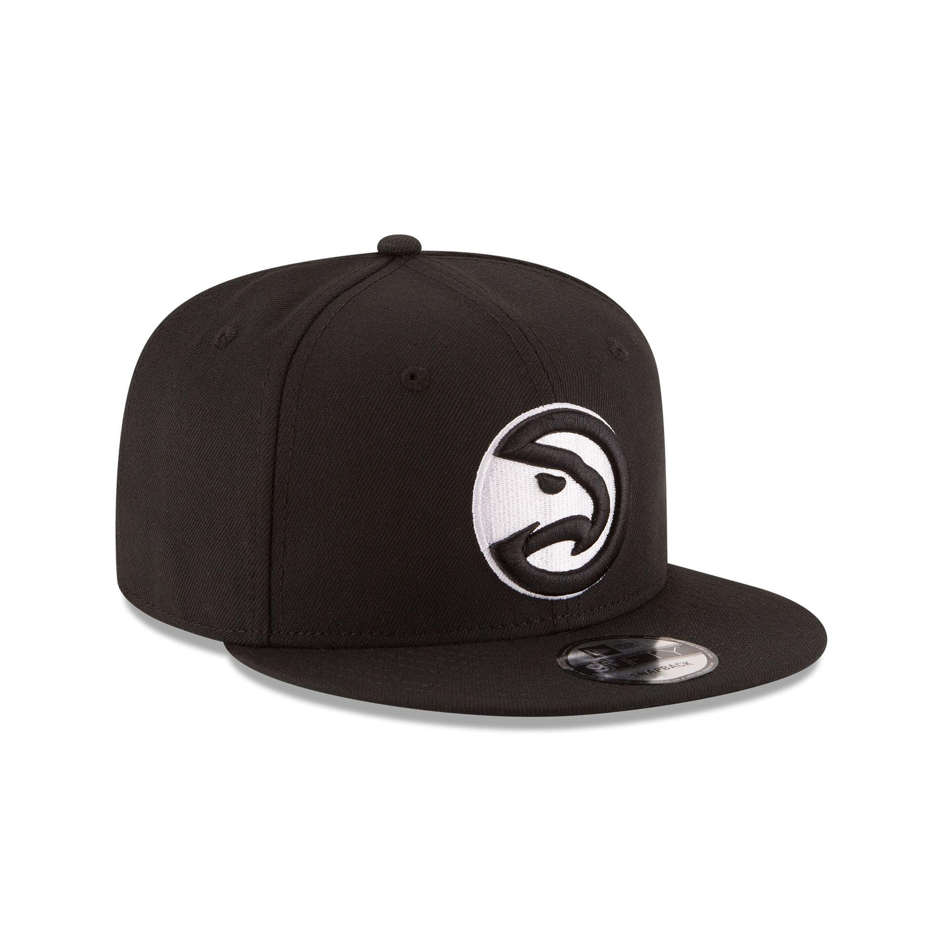 Atlanta Hawks Basic Black & White 9FIFTY Snapback Hat Male Product Image