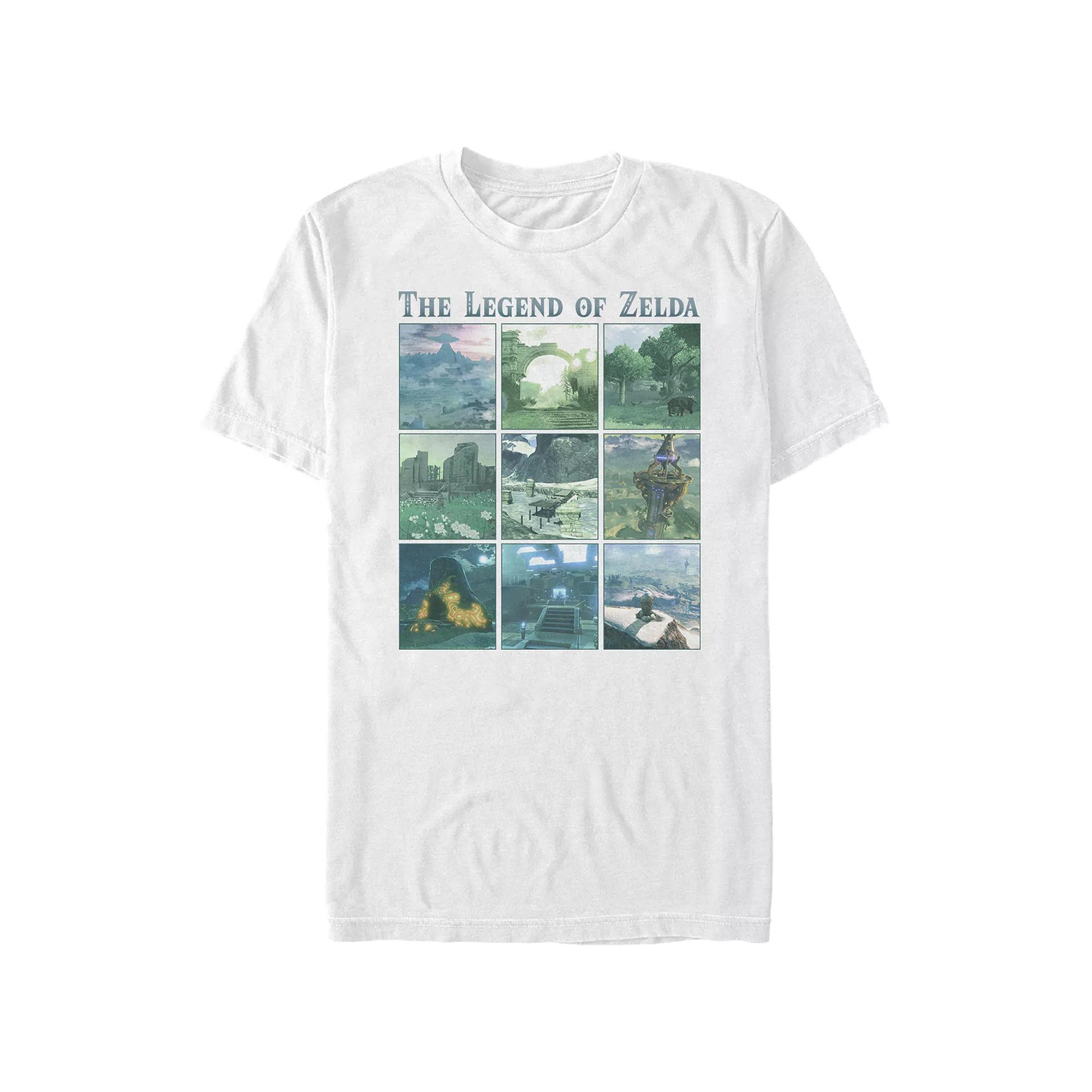 Men's Comfort Colors® The Legend Of Zelda Breath Of The Wild Locations Graphic Tee, Size: XXL, White Product Image