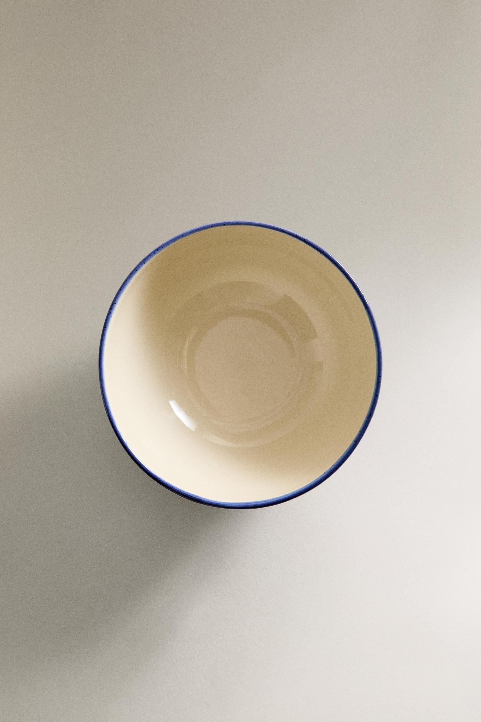 STONEWARE BOWL WITH RIM DETAIL Product Image