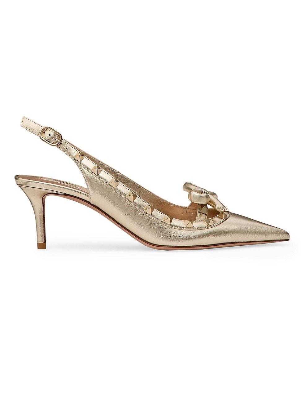 Womens Rockstud Bow Slingback Pumps 60MM Product Image