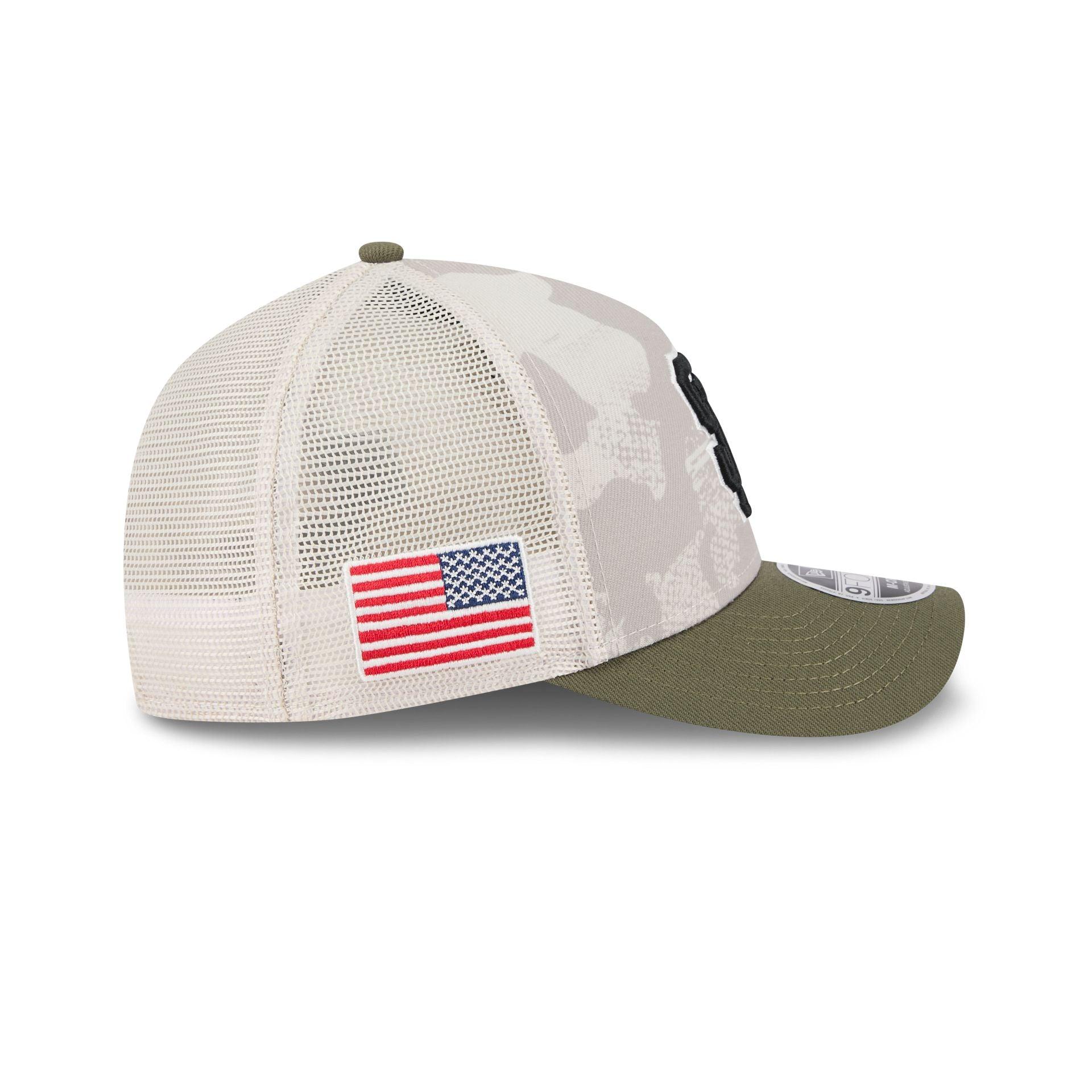 San Francisco Giants Armed Forces Day 2025 9FORTY M-Crown A-Frame Trucker Hat Male Product Image