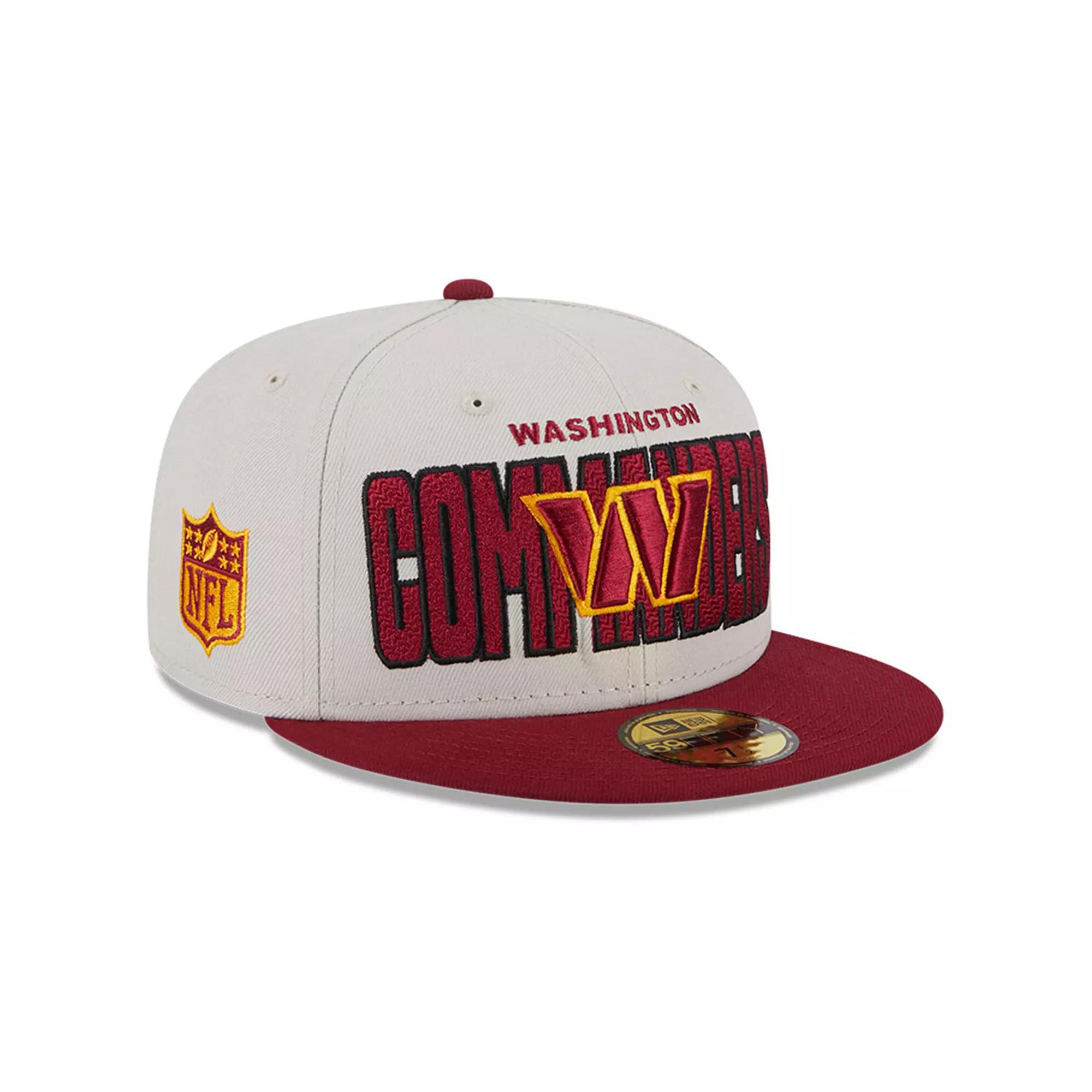 Mens New Era Stone/Burgundy Washington Commanders 2023 NFL Draft On Stage 59FIFTY Fitted Hat Product Image