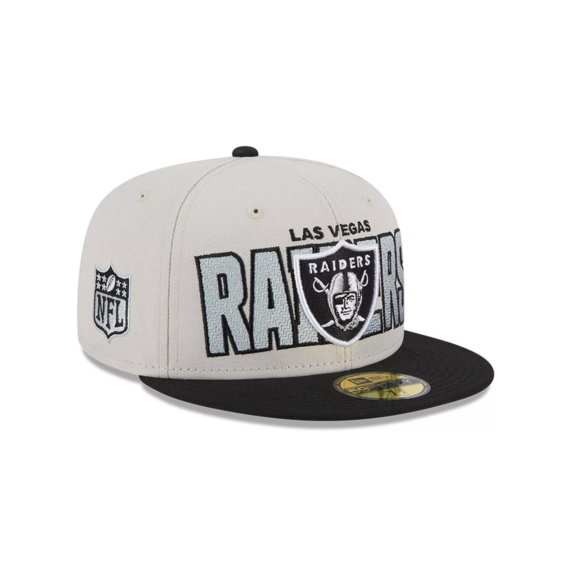 Men's New Era Stone/Black Las Vegas Raiders 2023 NFL Draft On Stage 59FIFTY Fitted Hat, Size: 7 3/4, Lvr Team Product Image