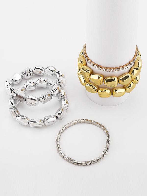 Normcore Geometric Rhine Stones Bracelet Accessories Product Image