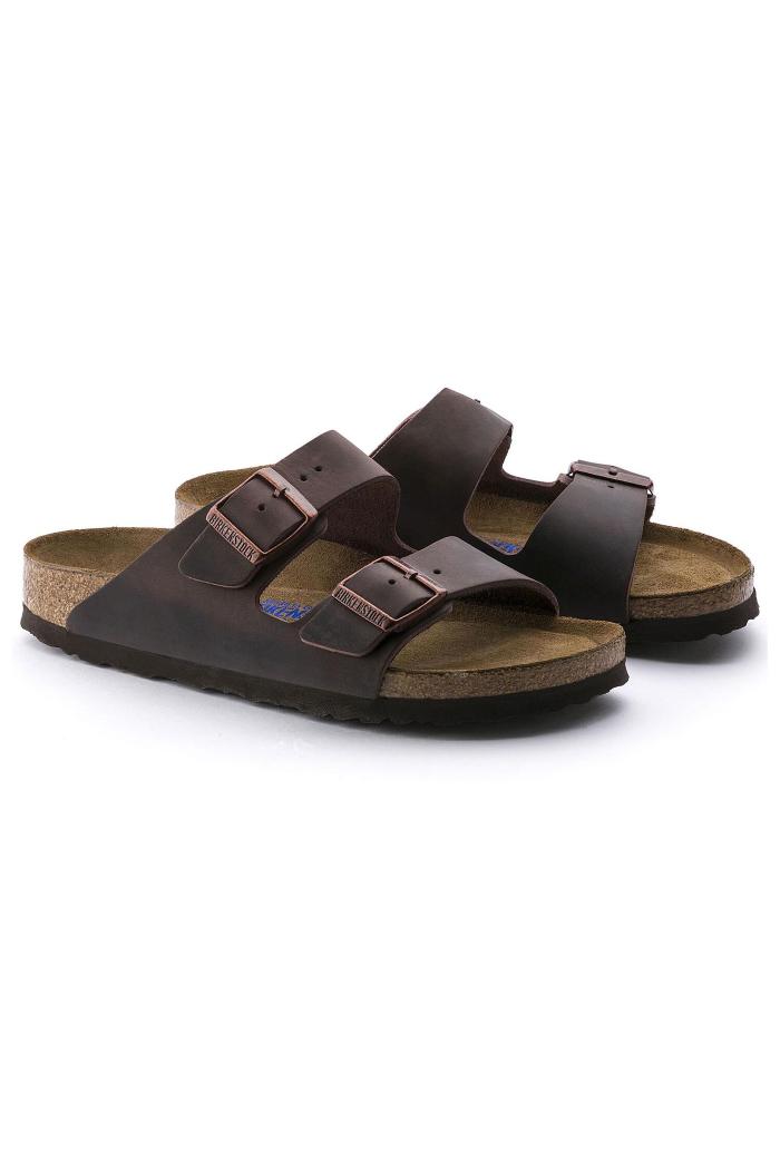 Birkenstock Arizona Soft Footbed Oiled Leather Narrow Width in Habana Product Image