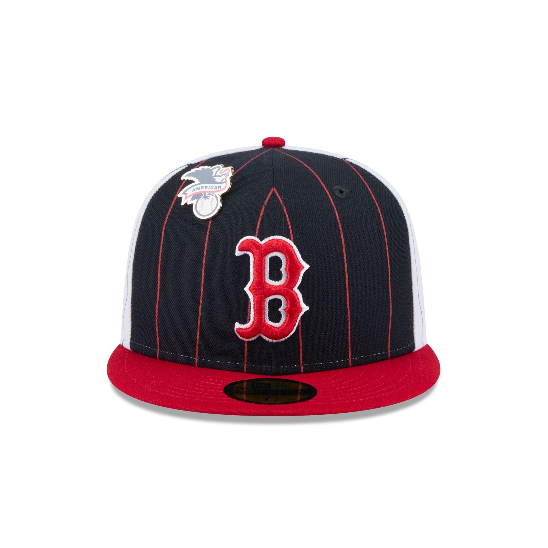 Boston Red Sox Pinstripe League Pin 59FIFTY Fitted Hat Male Product Image
