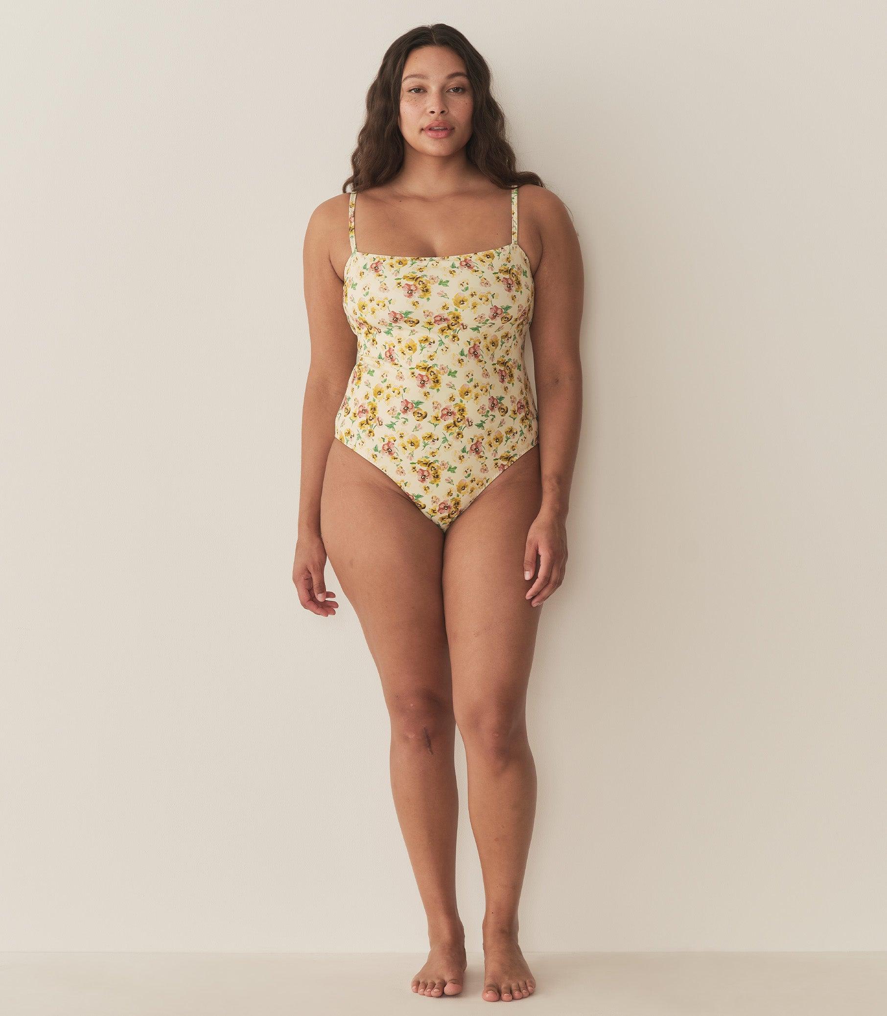 MARBELLA MAILLOT -- CITRON PANSY FLORAL Product Image